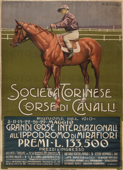 Società Torinese Corse di Cavalli, 1910. Creator: Bernard, R. (active ca 1900-1910).
