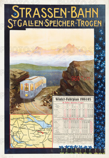 Tram St. Gallen-Speicher-Trogen, 1904. Creator: Bernet-Studer, Elly (1875-1950).