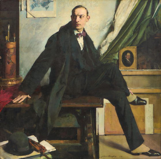 In the painter's studio, 1912. Creator: Bicchi, Silvio (1874-1948).