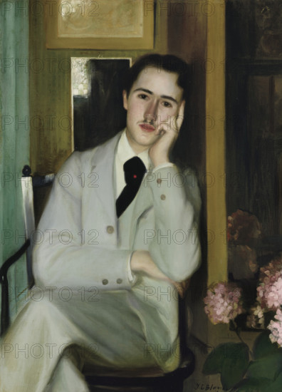 Portrait of André Gide (1869–1951) at the Age of 21, c1890. Creator: Blanche, Jacques-Émile (1861-1942).