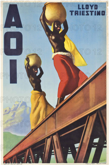 Lloyd Triestino: AOI (Africa Orientale Italiana), 1936. Creator: Boccasile, Gino (1901-1952).