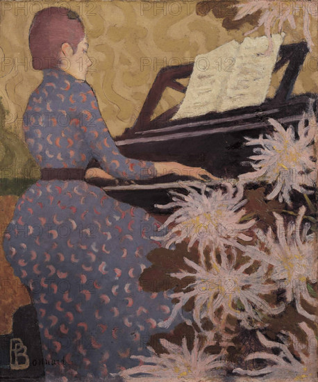 Jeune Femme au piano (Andrée Bonnard), 1891. Creator: Bonnard, Pierre (1867-1947).