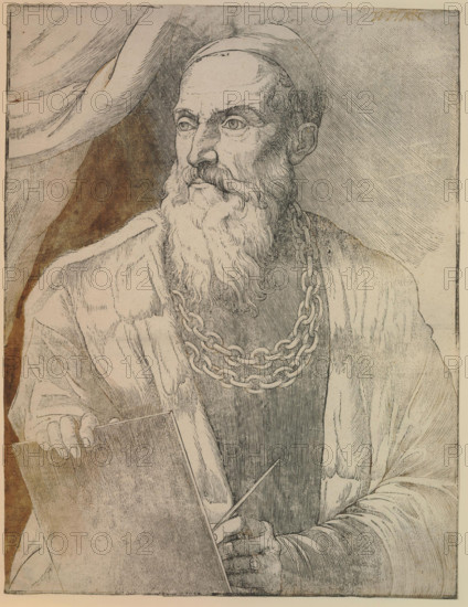 Portrait of Titian (1488-1576), c1550. Creator: Britto, Giovanni (active 1530-1550).