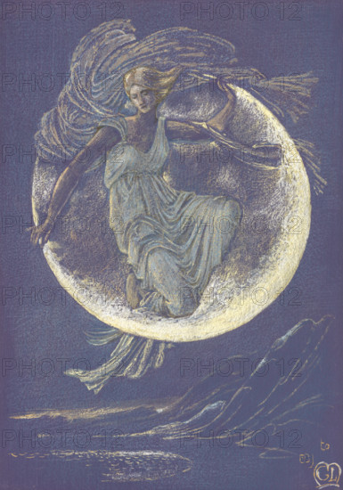 Luna. Creator: Burne-Jones, Sir Edward Coley (1833-1898).
