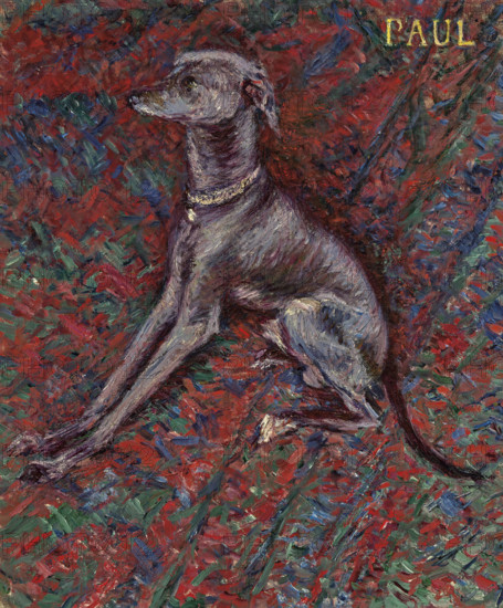 The dog "Paul", c1886. Creator: Caillebotte, Gustave (1848-1894).