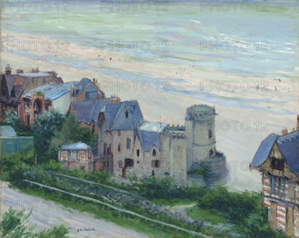 Trouville, the beach and the villas, 1882. Creator: Caillebotte, Gustave (1848-1894).