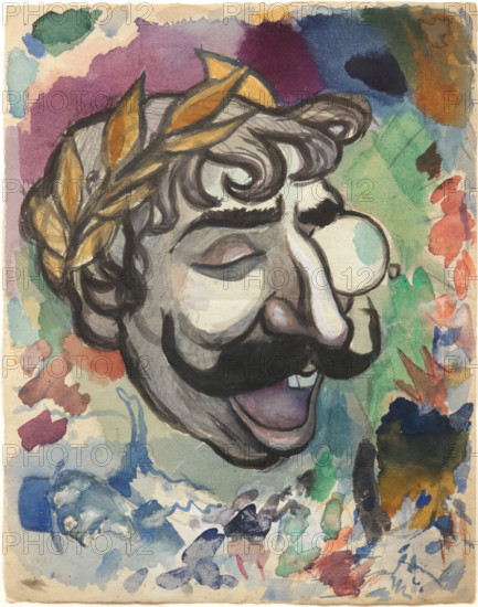 Jean Moréas, 1907. Creator: Cazals, Frederic-Auguste (1865-1941).