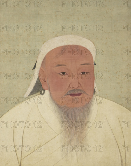 Portrait of Genghis Khan, 14th century. Creator: Chinese Master.