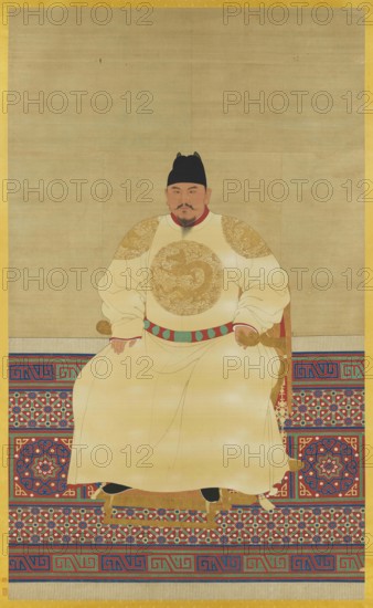 Portrait of the Hongwu Emperor (1328-1398), founder of the Ming dynasty. Creator: Chinese Master.