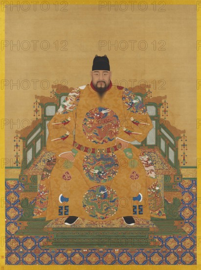 Portrait of the Emperor Yingzong of Ming (1427-1464). Creator: Chinese Master.