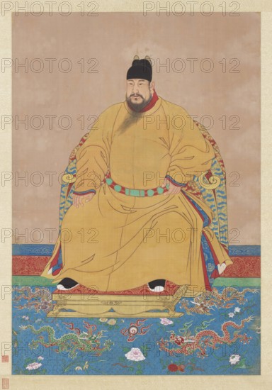 Portrait of the Hongxi Emperor (1378-1425). Creator: Chinese Master.