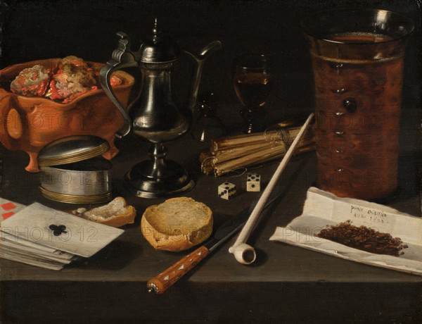 Toebackje - Still Life with Pipe and Tobacco, 1622. Creator: Claesz, Pieter (c. 1597-1660).