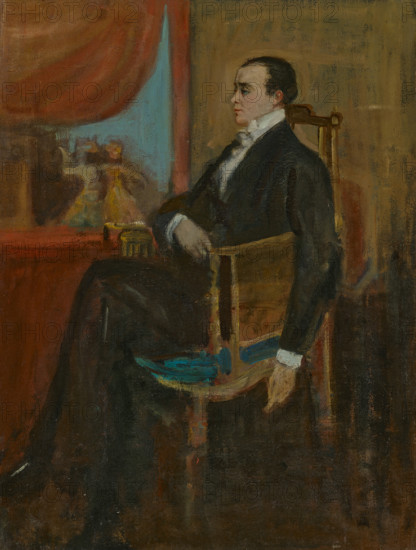 Portrait of Max Beerbohm (1872-1956), c1900. Creator: Conder, Charles (1868-1909).