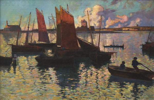 Evening rays at Camaret, 1892. Creator: Cottet, Charles (1863-1925).