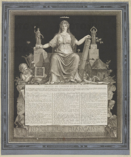 The Declaration of the Rights of Man and of the Citizen of 1793..., 1793. Creator: Debucourt, Philibert-Louis (1755-1832).