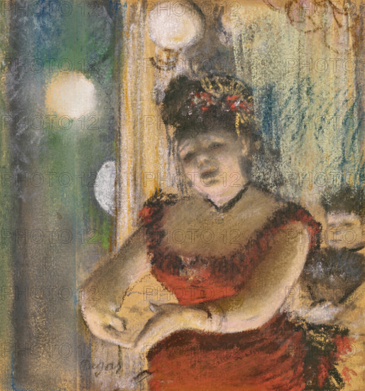 Chanteuse de café concert, 1879. Creator: Degas, Edgar (1834-1917).