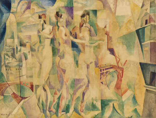 Ville de Paris, 1910-1912. Creator: Delaunay, Robert (1885-1941).