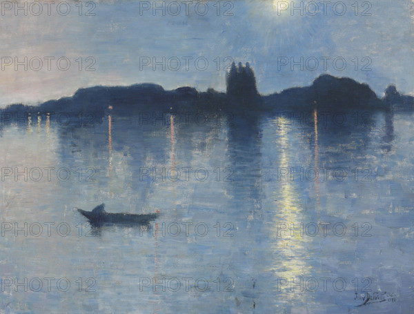 The Moonlit Lake, 1888. Creator: Delville, Jean (1867-1953).