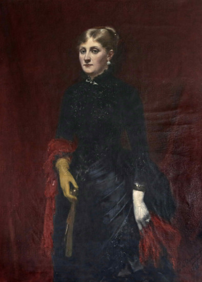 Portrait of Jeanne Petitcuenot, née Thibaut, 1883. Creator: Deurbergue, Ida (1857-1934).