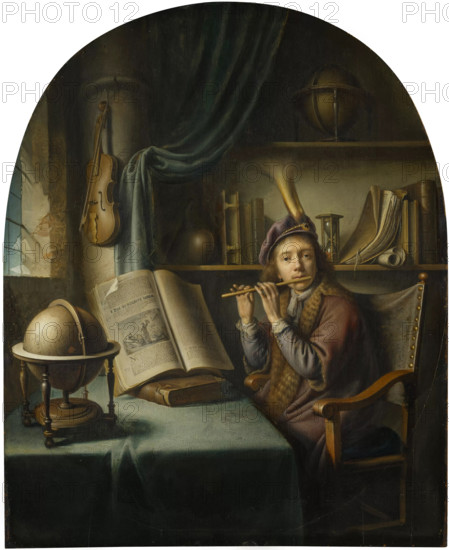 The Flute Player. Creator: Dou, Gerard (Gerrit) (1613-1675).
