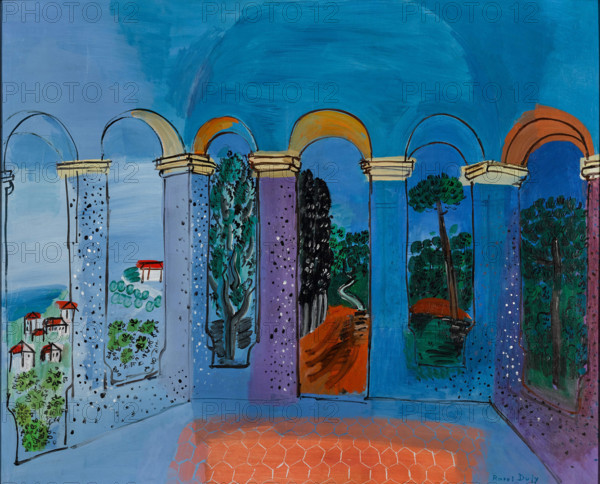 La Terrasse à Vallauris, 1927. Creator: Dufy, Raoul (1877-1953).