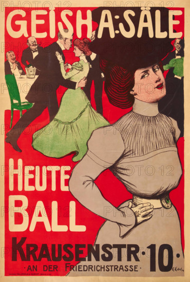 Geisha Halls Today Ball, 1898. Creator: Edel, Edmund (1863-1934).