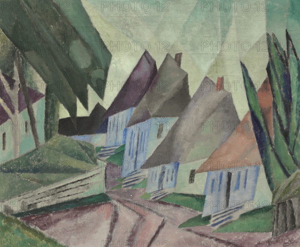 Alt-Sallenthin (Village street in Alt-Sallenthin I), 1912. Creator: Feininger, Lyonel (1871-1956).