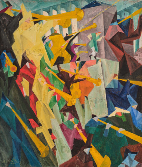 Trumpeters I, 1912. Creator: Feininger, Lyonel (1871-1956).