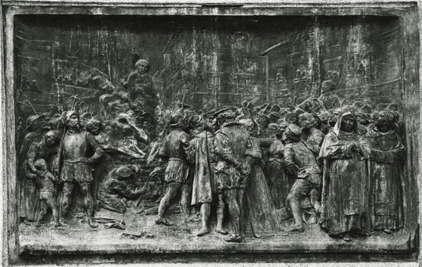 Giordano Bruno at the stake, 1888-1889. Creator: Ferrari, Ettore (1845-1929).