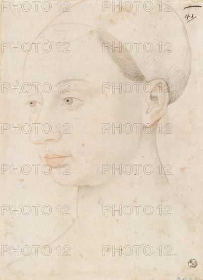 Portrait of Agnès Sorel (1422-1450), c1535-1550. Creator: Fouquet, Jean, (After) .
