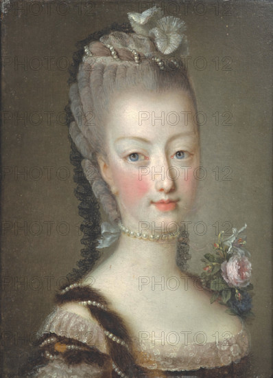 Portrait of Queen Marie Antoinette of France (1755-1793), 1774. Creator: Frédou de la Bretonniére, Jean-Martial (1710-1795).