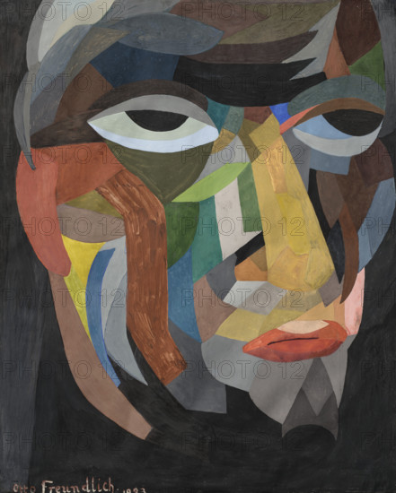 Head (Self-portrait), 1923. Creator: Freundlich, Otto (1878-1943).