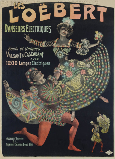 Les Loëbert, danseurs électriques, c1895-1900. Creator: Galice, Louis (1864-1935).