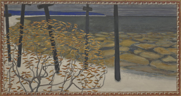Autumn - Five Crosses: A study for the fresco in the Jusélius Mausoleum, 1902. Creator: Gallen-Kallela, Akseli (1865-1931).