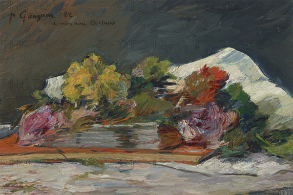 Flowers and books, 1882. Creator: Gauguin, Paul Eugéne Henri (1848-1903).