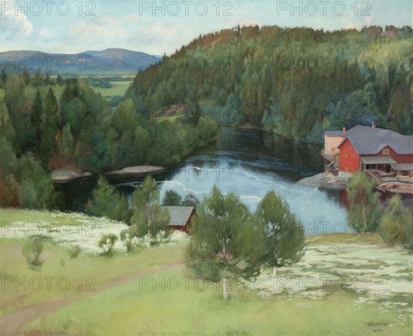 Myllykylä Sawmill, 1899. Creator: Halonen, Pekka (1865-1933).