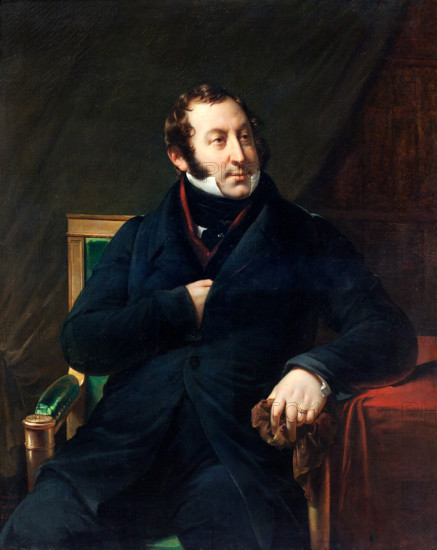 Portrait of the composer Gioachino Antonio Rossini (1792-1868), 1828. Creator: Haudebourt-Lescot, Hortense (1784-1845).