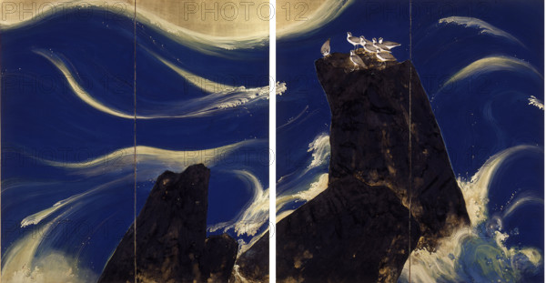 Rough Coast, 1926. Creator: Hirafuku, Hyakusui (1877-1933).