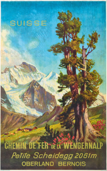 Berner Oberland Wengernalp Railway, 1952. Creator: Hodel, Ernst (1881-1955).