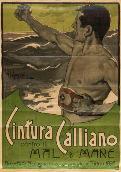 Cintura Calliano - Contro il Mal di Mare, 1898. Creator: Hohenstein, Adolfo (1854-1928).
