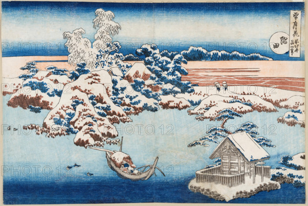 Sumida, from the series Snow, Moon, and Flowers (Setsugekka), 1831-1833. Creator: Hokusai, Katsushika (1760-1849).