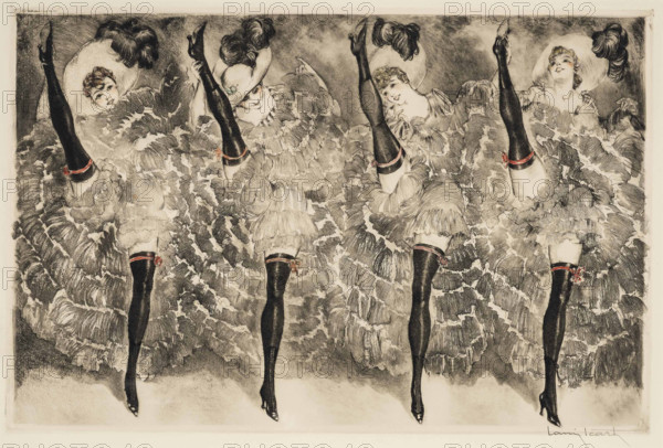 Can-Can, 1933. Creator: Icart, Louis Justin Laurent (1888-1950).