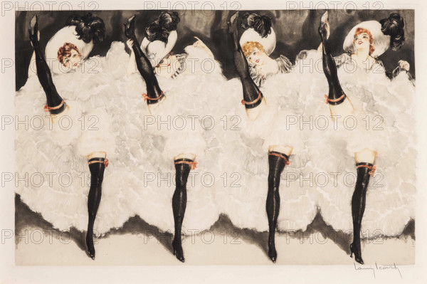 Can-Can, 1933. Creator: Icart, Louis Justin Laurent (1888-1950).