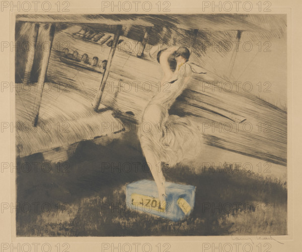 Before the deployment, 1925. Creator: Icart, Louis Justin Laurent (1888-1950).