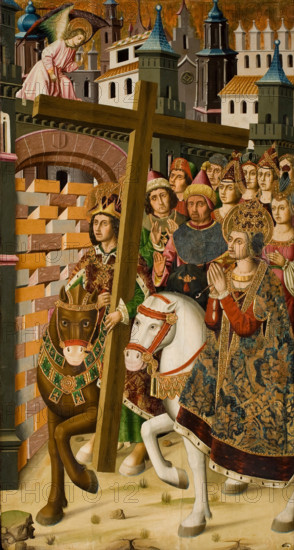 Saint Helena and the Emperor Heraclius, 1483-1487. Creator: Jiménez (Ximénez), Miguel (active 1462-1505).