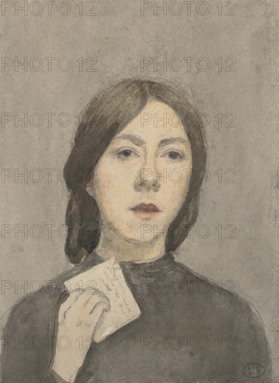 Self-Portrait with a letter, c1907-1909. Creator: John, Gwen (Gwendolen) (1876-1939).
