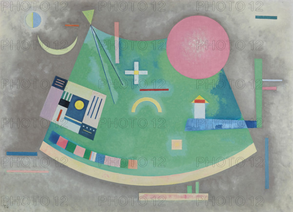 Arrow to the circle (Pfeil zum Kreis), 1930. Creator: Kandinsky, Wassily Vasilyevich (1866-1944).
