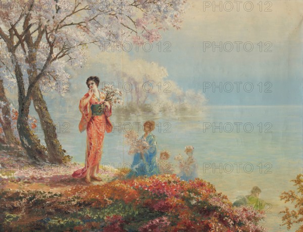 Japanese Landscape, c1880. Creator: Kiyohara, Tama (O'Tama), (Eleonora Ragusa) (1861-1939).