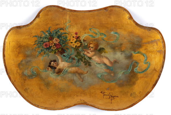 Putti and flowers. Creator: Kiyohara, Tama (O'Tama), (Eleonora Ragusa) (1861-1939).
