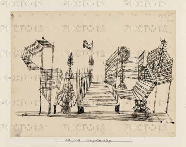 Heimgartenanlage (Home Garden Plot), 1921. Creator: Klee, Paul (1879-1940).